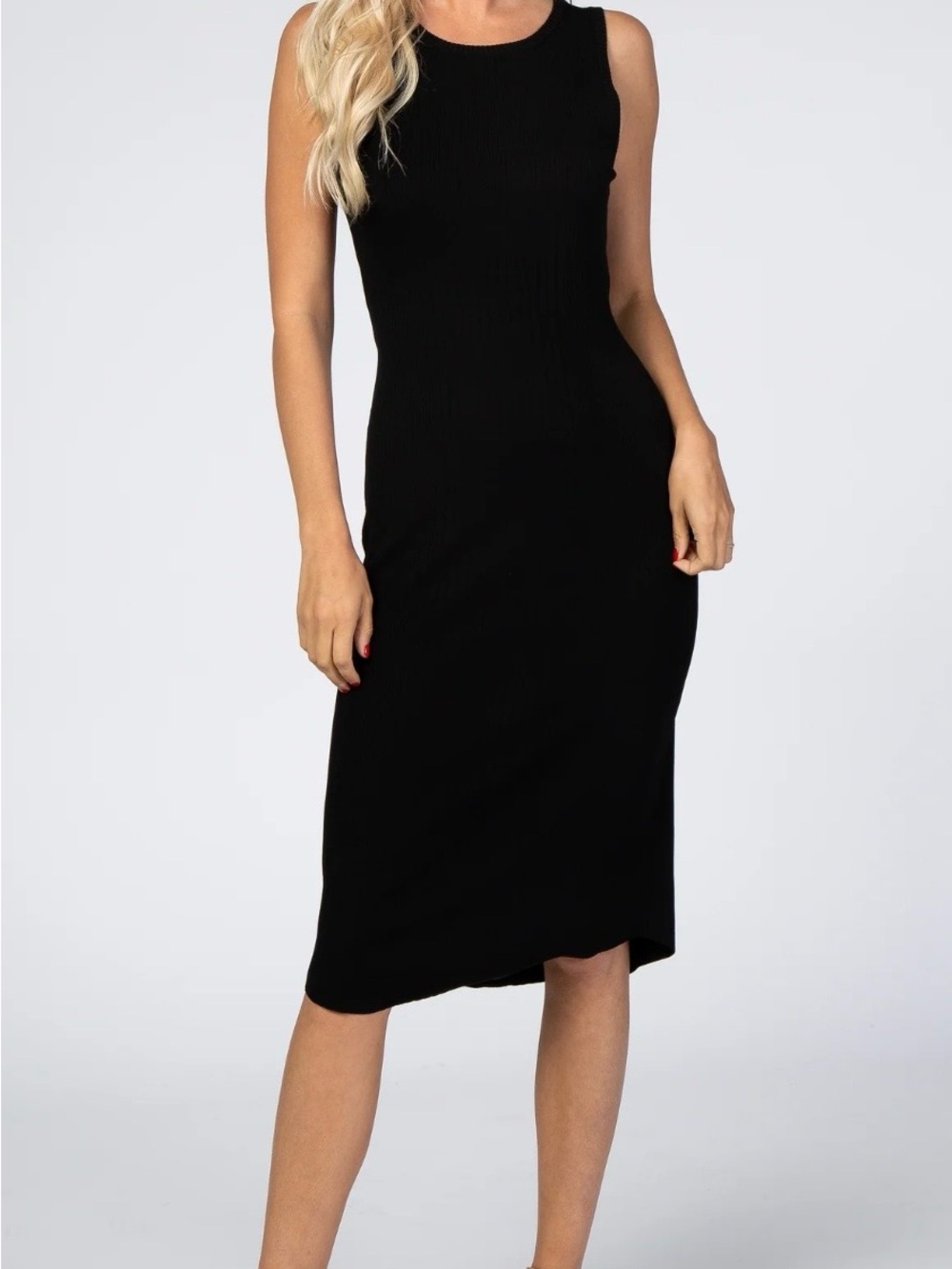 Steve Madden Black Midi Dress in Medium